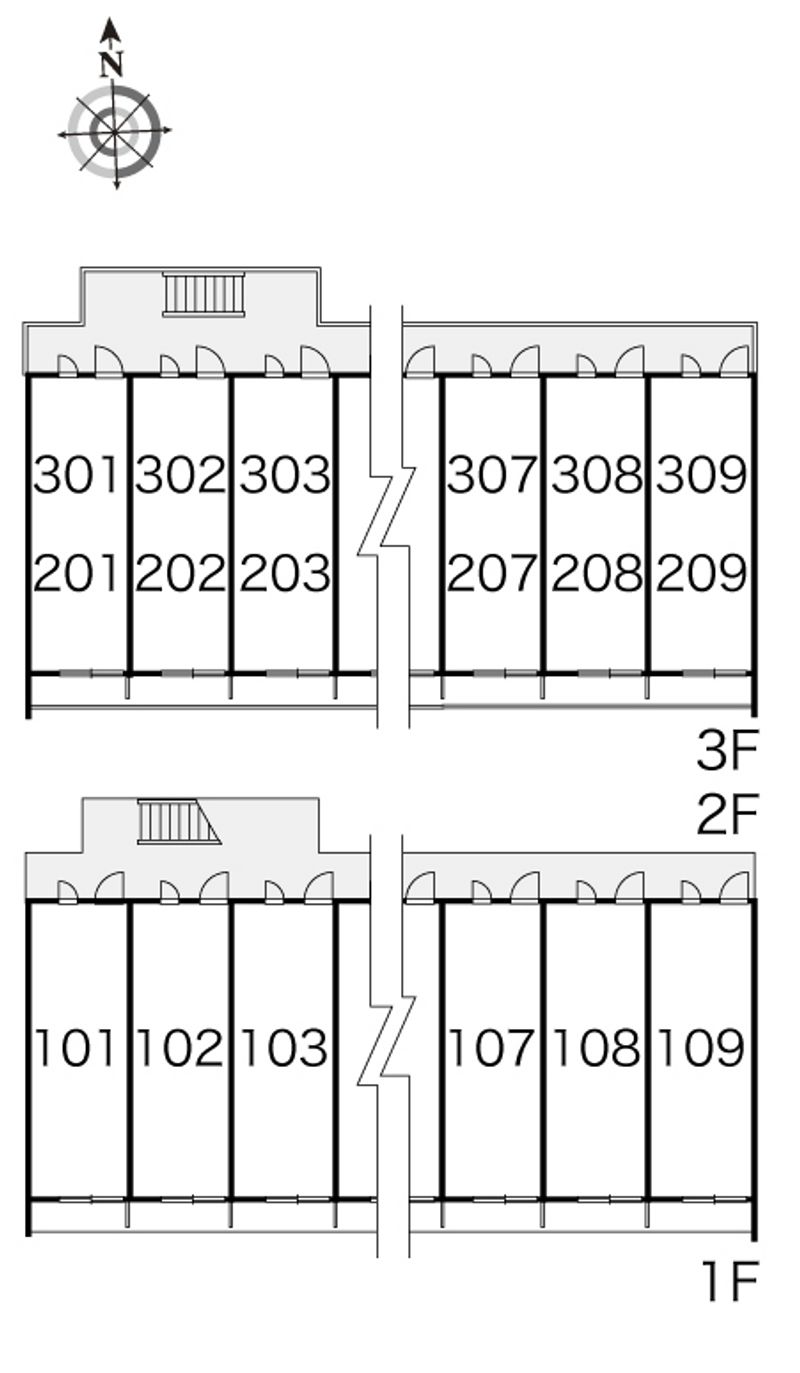 レオパレスサニープレイス甲府 間取配置図