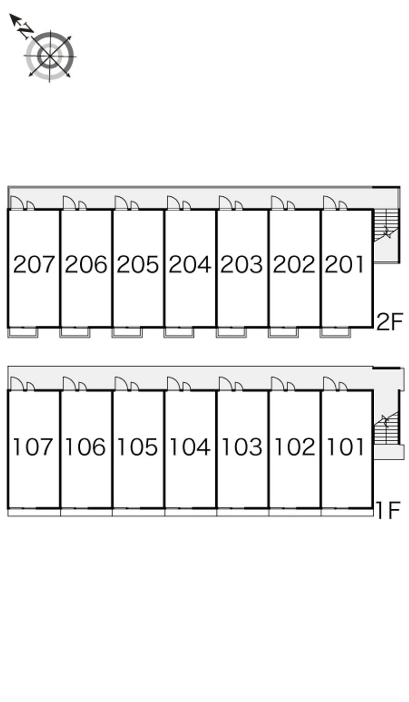 レオパレスグランパルティータⅠ 間取配置図