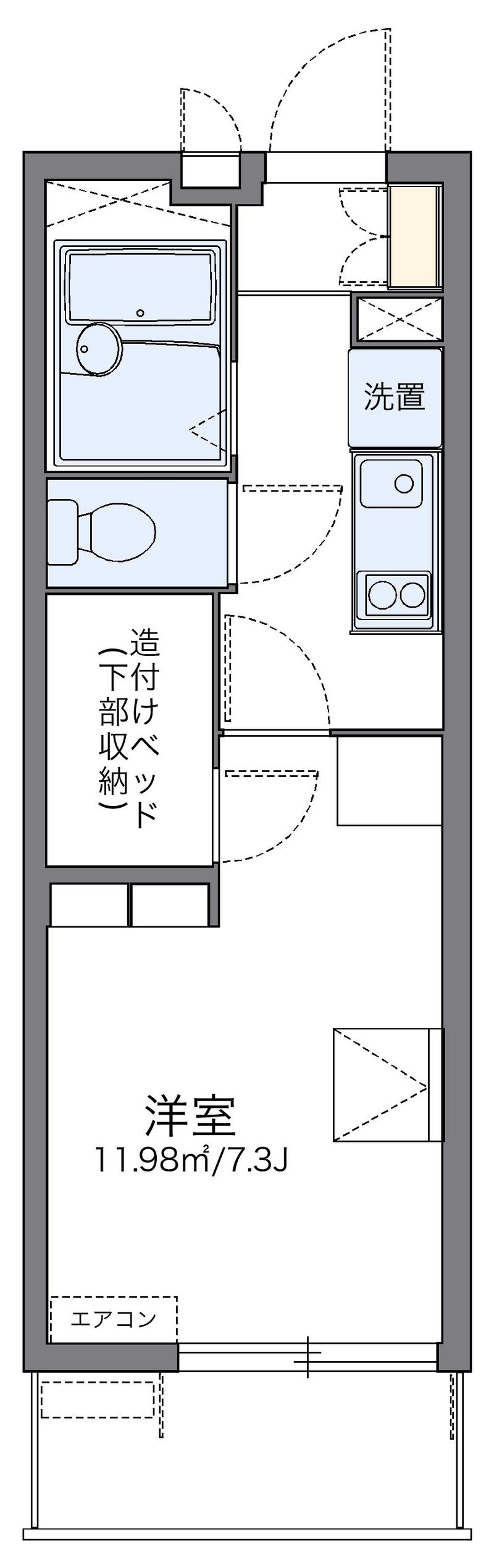 レオパレスヌーヴォグラン富久山 間取図