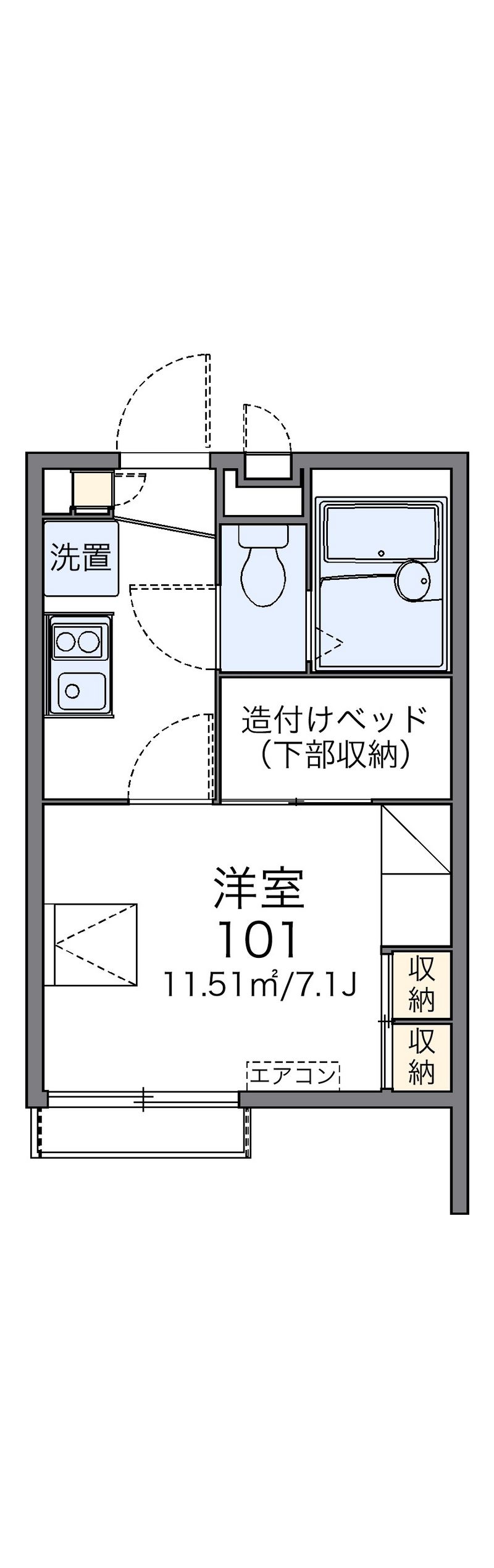レオパレスグリーンベール 間取図
