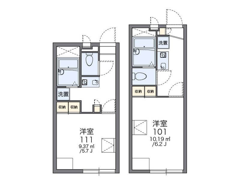 レオパレス風 間取図