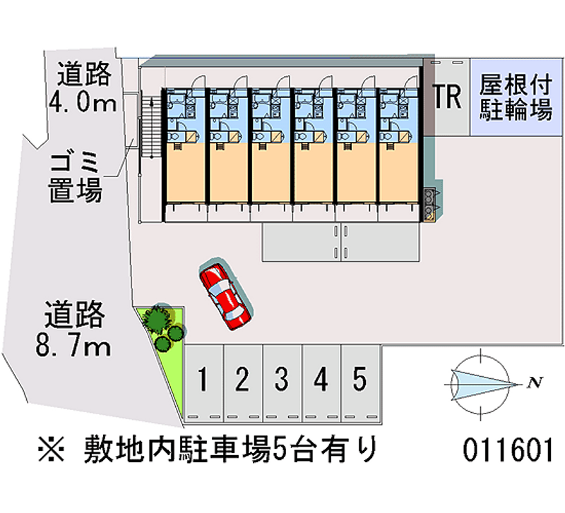 11601 Monthly parking lot