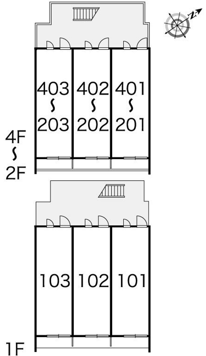 レオパレス池上新町 間取配置図