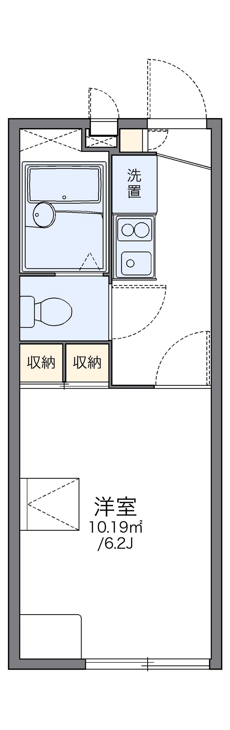 レオパレスサニーサイドヒライ 間取図