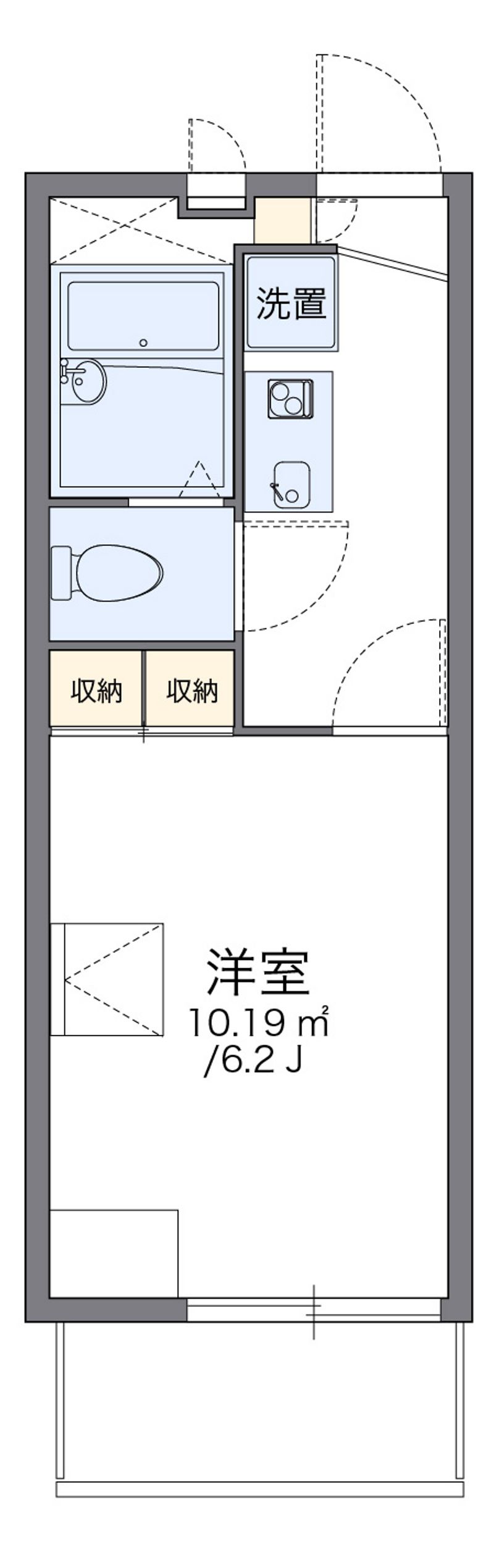 レオパレスセジュール菊川 間取図
