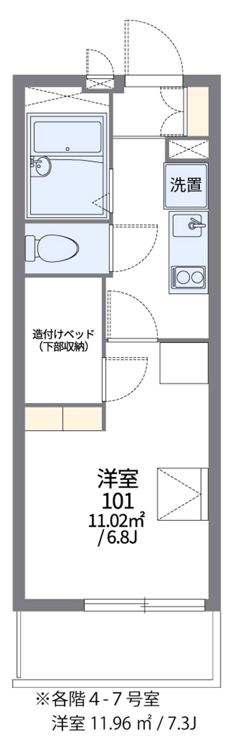 レオパレスクイーンハイツ掛川 間取図