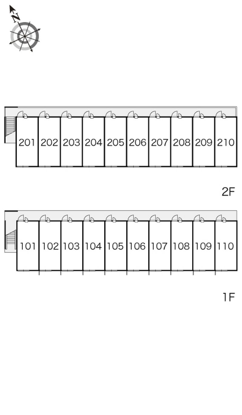 レオパレスしろちどり 間取配置図