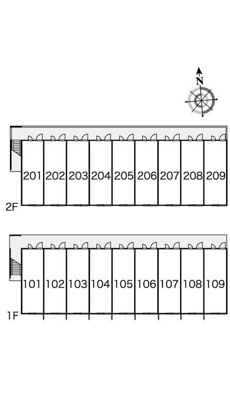 レオパレス松任 間取配置図
