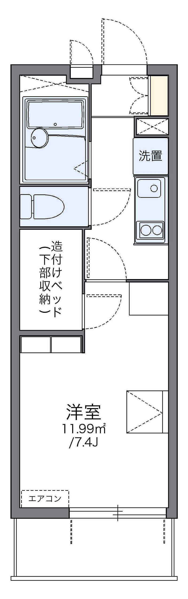 レオパレスサン　グロアール 間取図