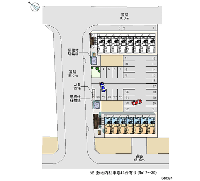 レオパレス北斗　Ⅱ 月極駐車場