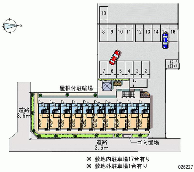 レオパレスミリオン 月極駐車場