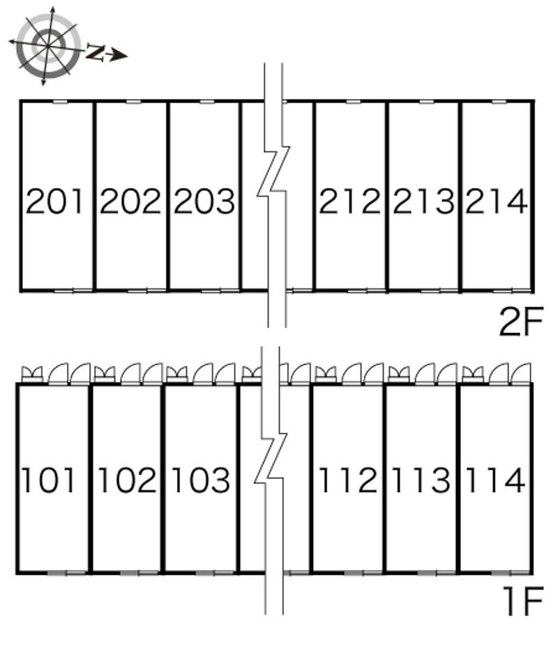 レオパレス泉１ 間取配置図