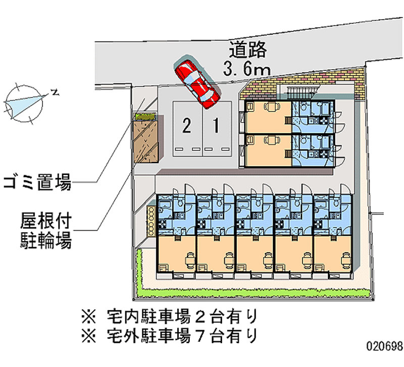 レオパレスカーサ　はなみずき 月極駐車場