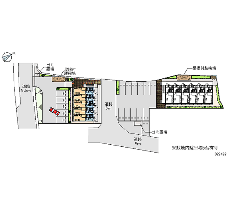 レオパレスレークサイド岡本 月極駐車場