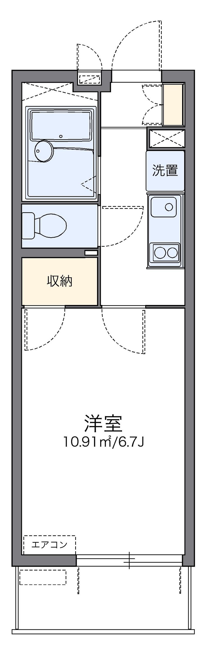 レオパレスシャルマン　タナカⅡ 間取図