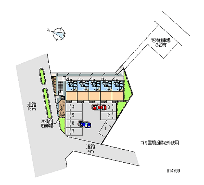 レオパレスルレーブ 月極駐車場