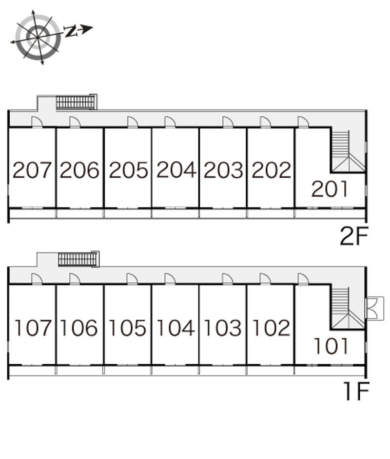 レオパレス中島 間取り配置図