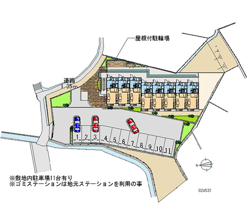 レオパレス茜 月極駐車場