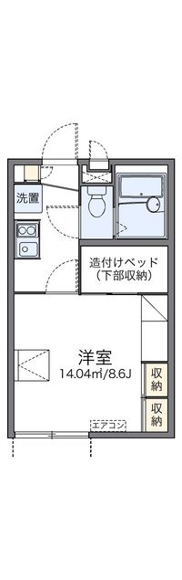 レオパレスタカギⅢ 間取り図