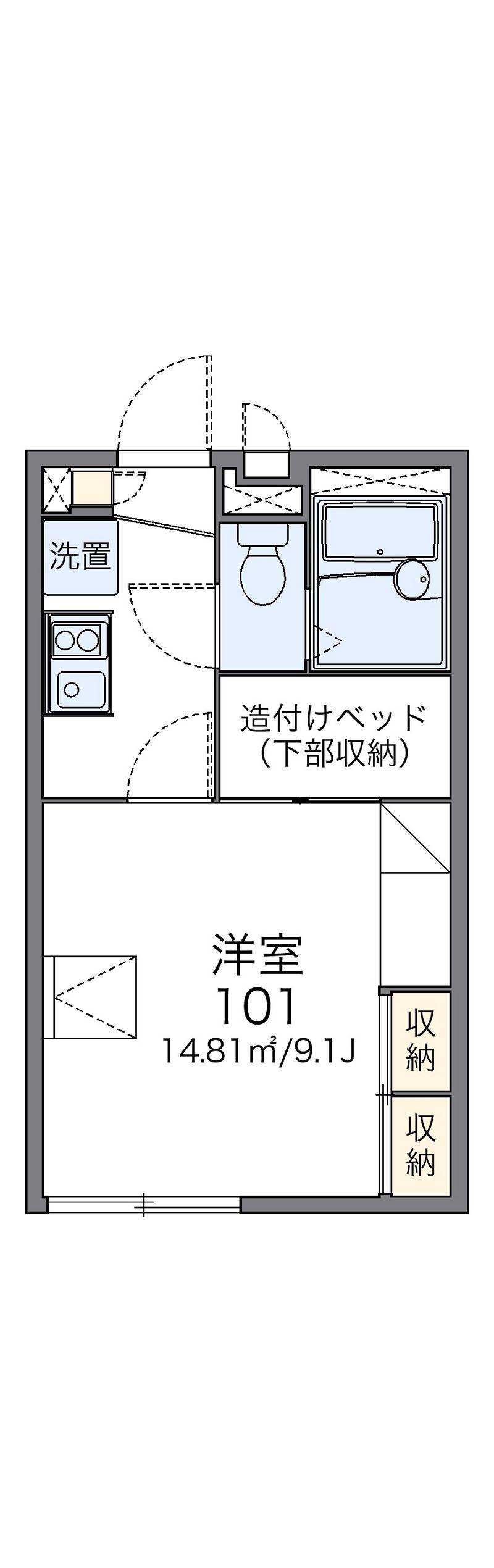 レオパレス瀬戸效範 間取図