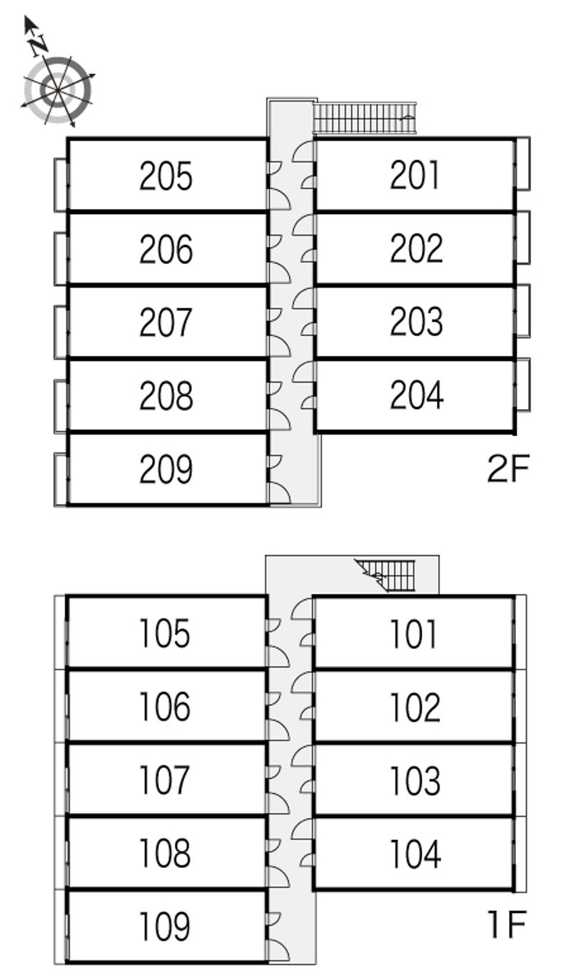 レオパレスレインボー 間取配置図