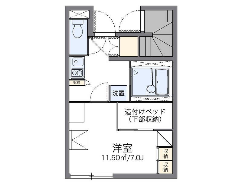 レオパレスジュネス　楓 間取り