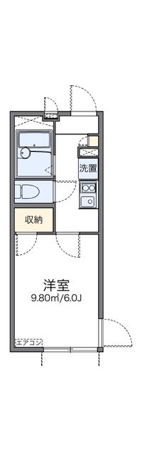 レオパレスなでしこ 間取り図