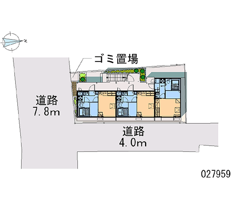 レオパレスサンモール 区画図