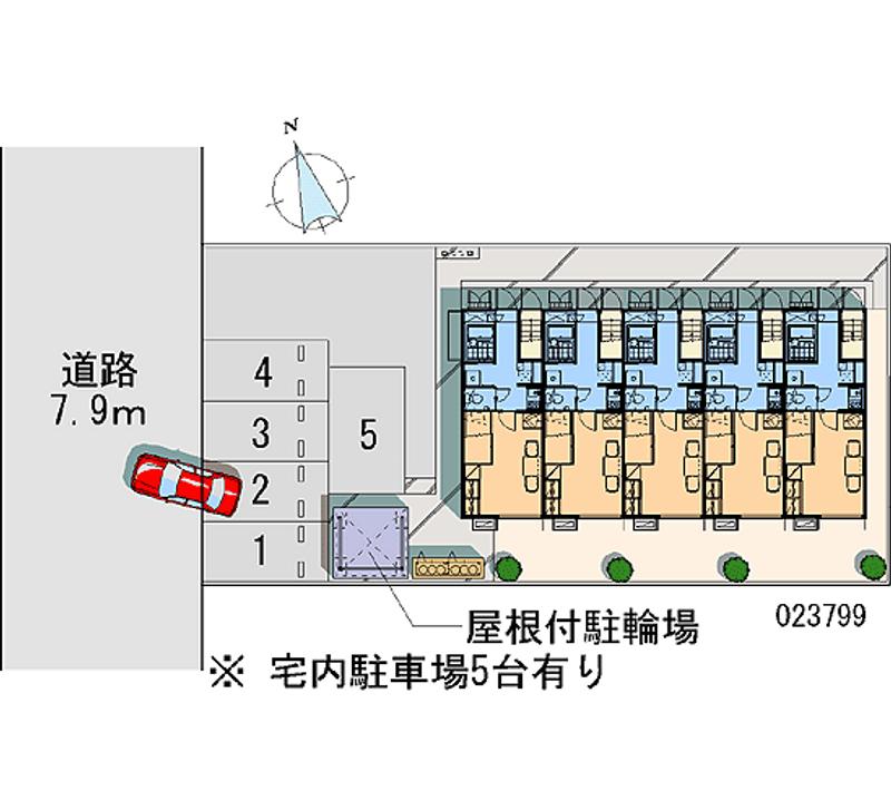 レオパレスエクレール 月極駐車場