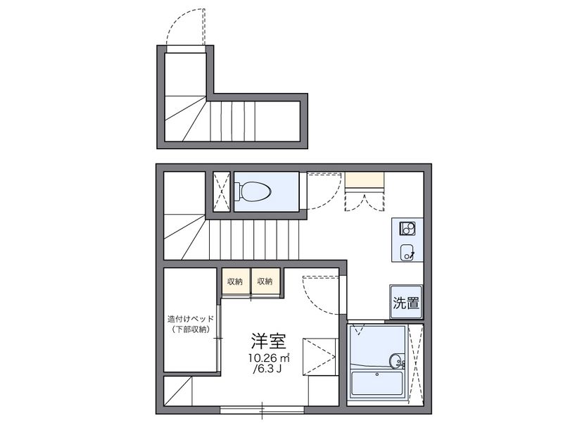 レオパレスブランポルト 間取図