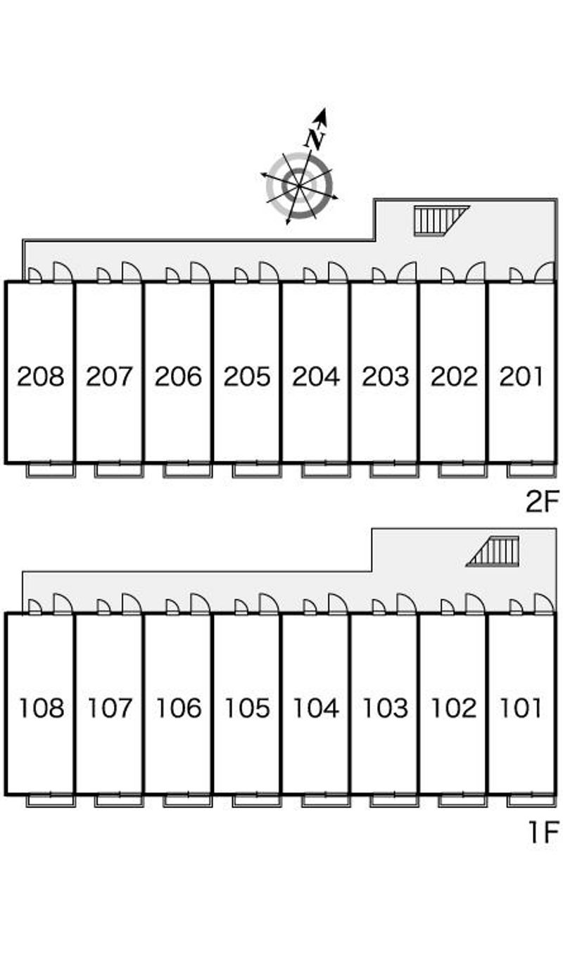 レオパレスウッドさちが丘 間取り配置図