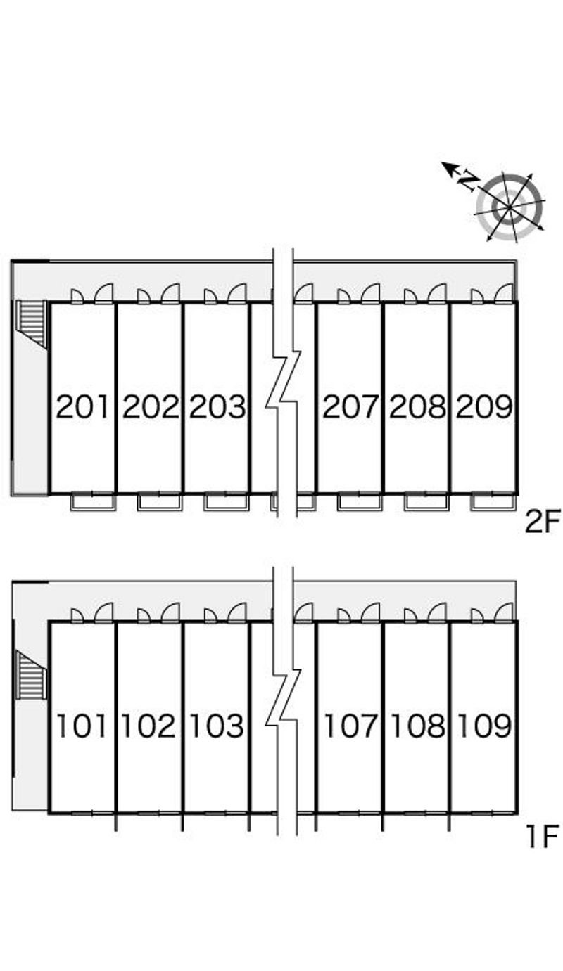 レオパレスバロンⅠ 間取配置図