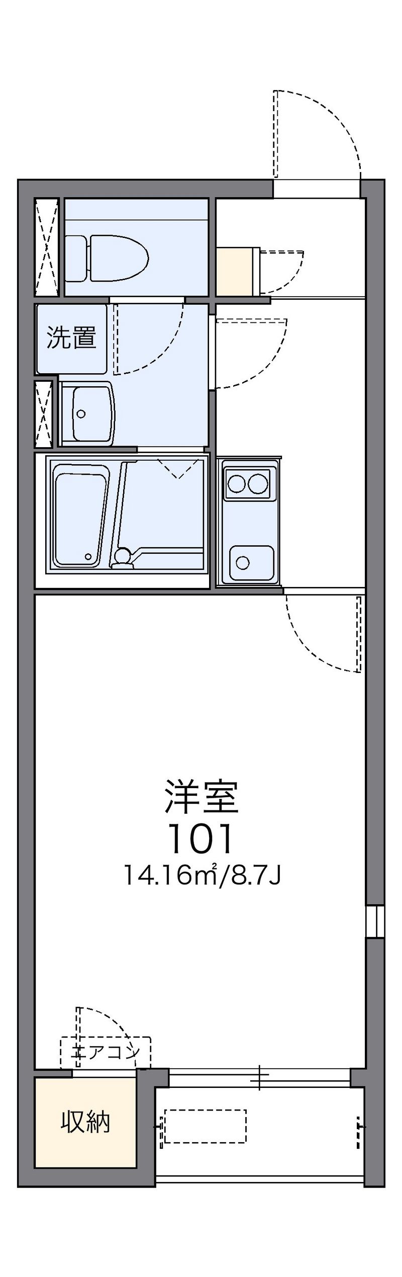 レオネクストＳＡＺＡＮＫＡ 間取図