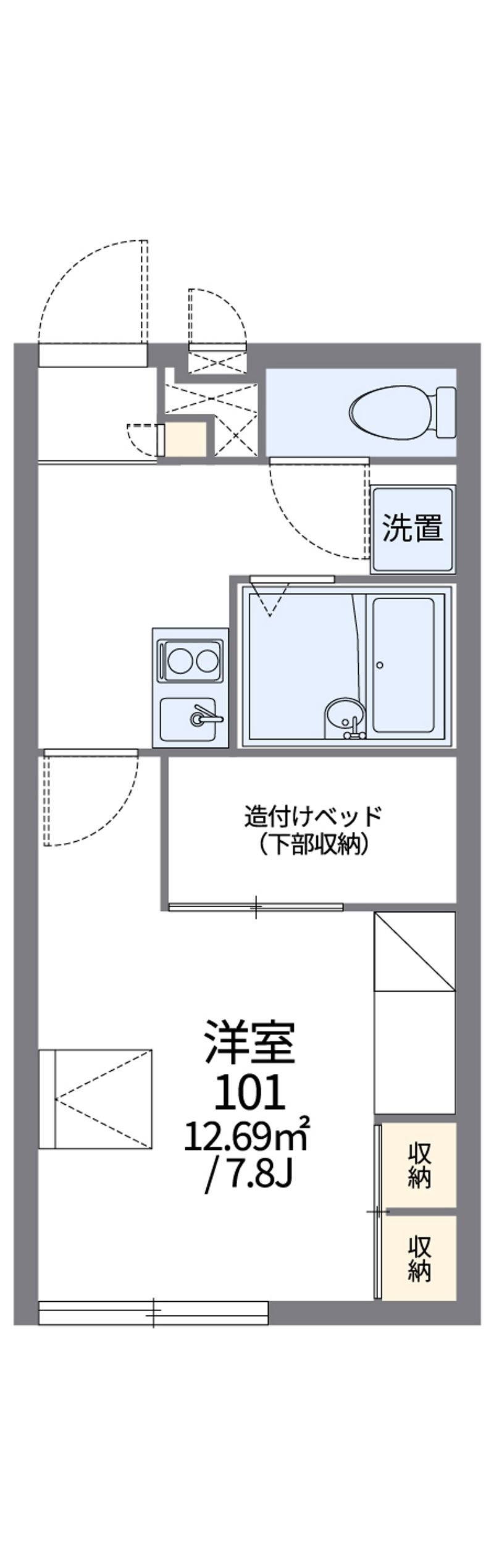 レオパレススカイウェイブ 間取図