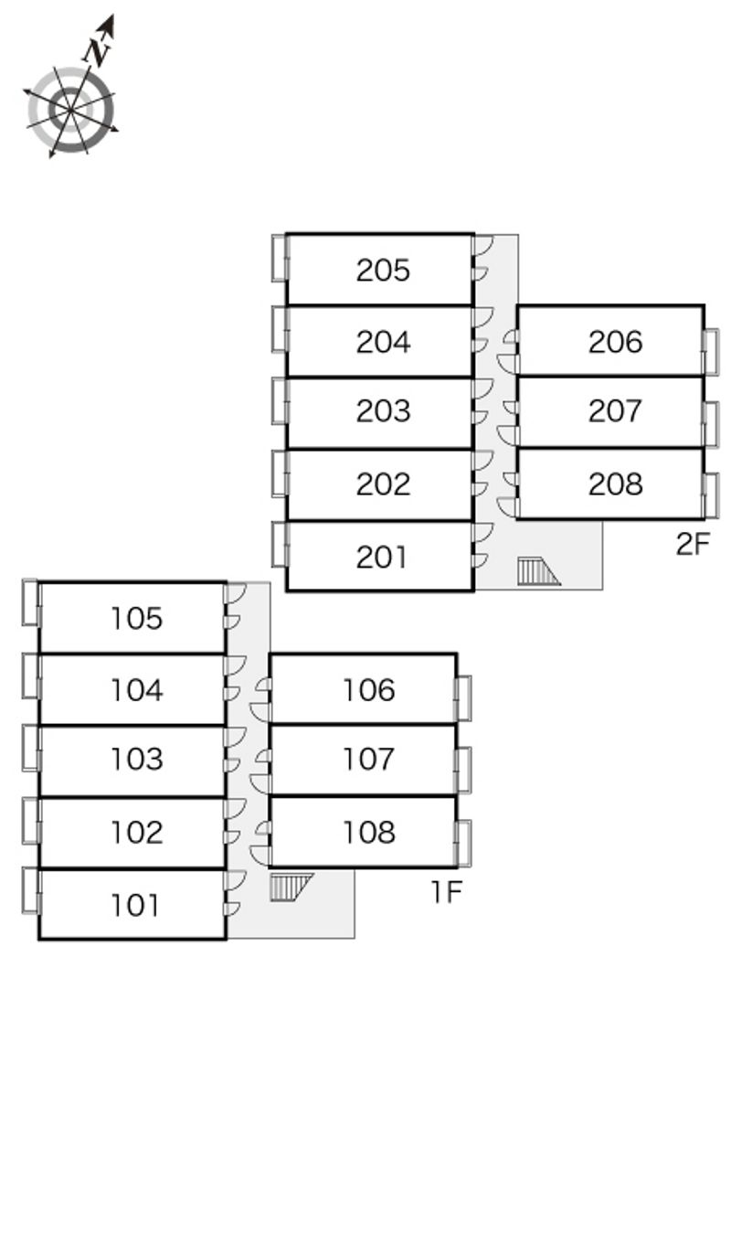 レオパレスフォレストフラワー 間取り配置図