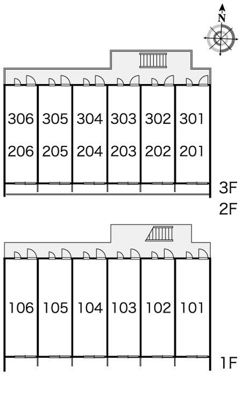 レオパレスアミティエ 間取配置図