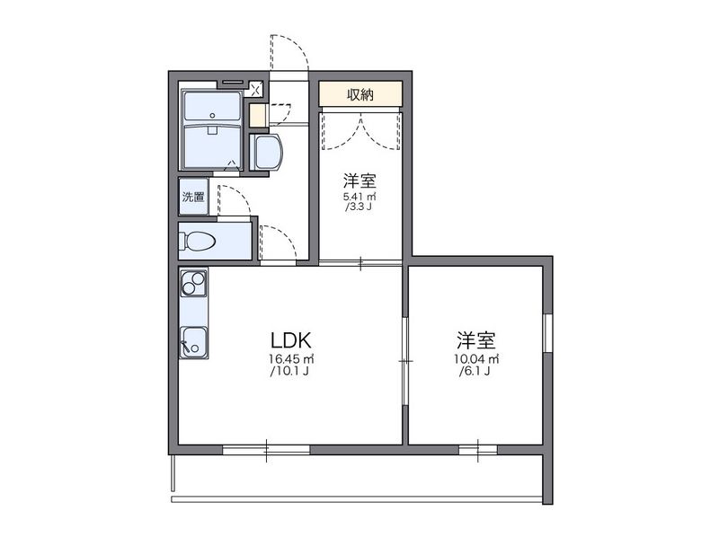 レオパレス四軒丁 間取図