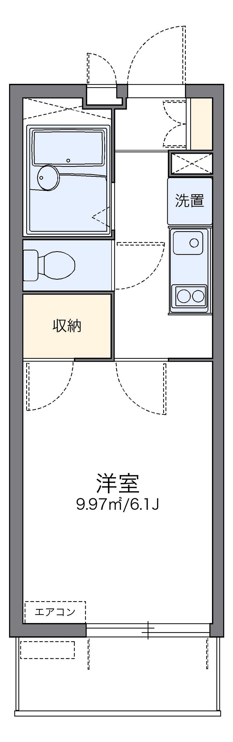 レオパレス元住吉桜下 間取図