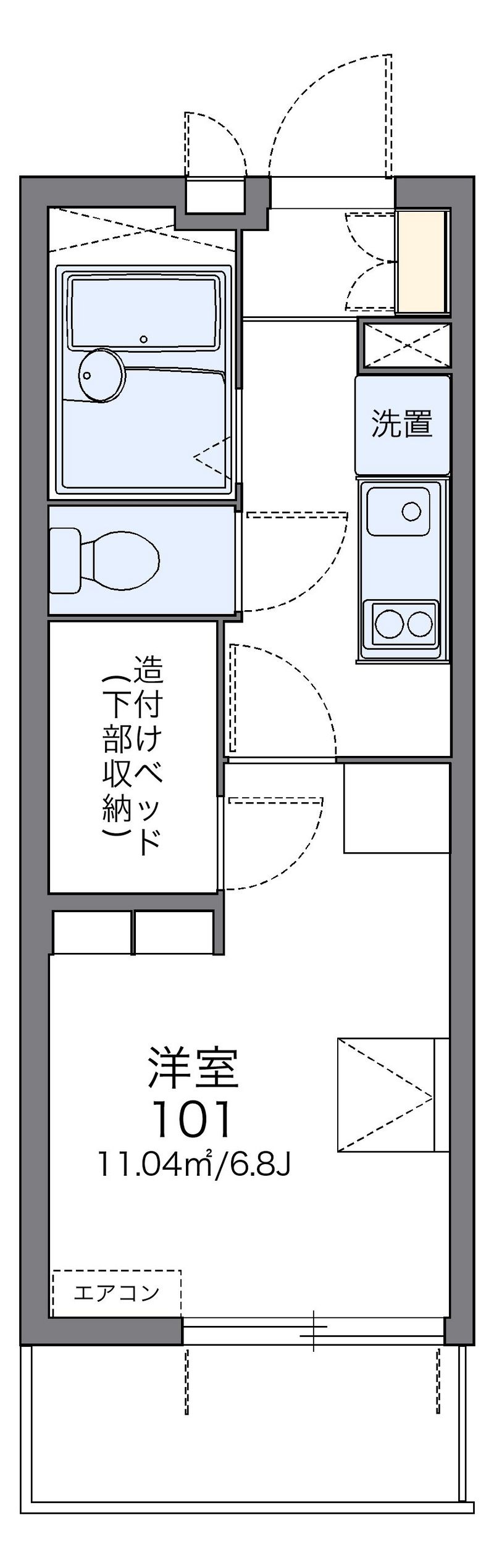 レオパレスウィステリア　Ⅱ 間取図
