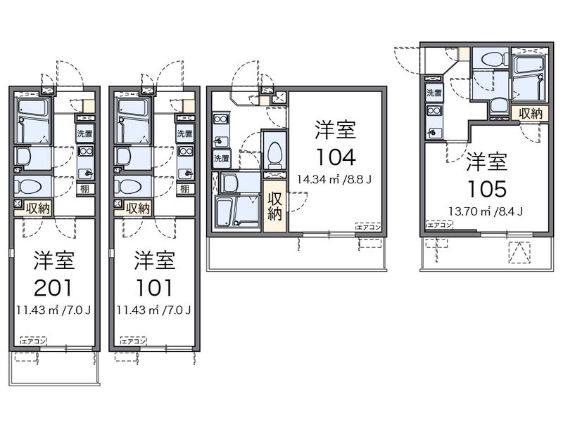 レオネクスト八木町 間取図
