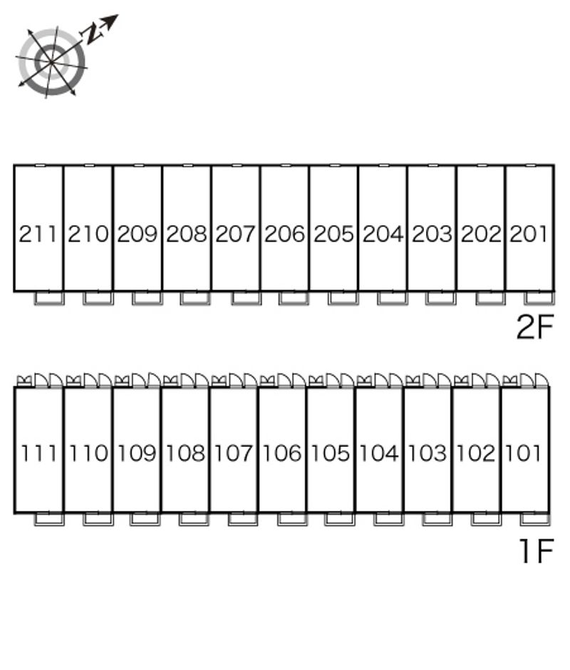 レオパレスながしま 間取配置図