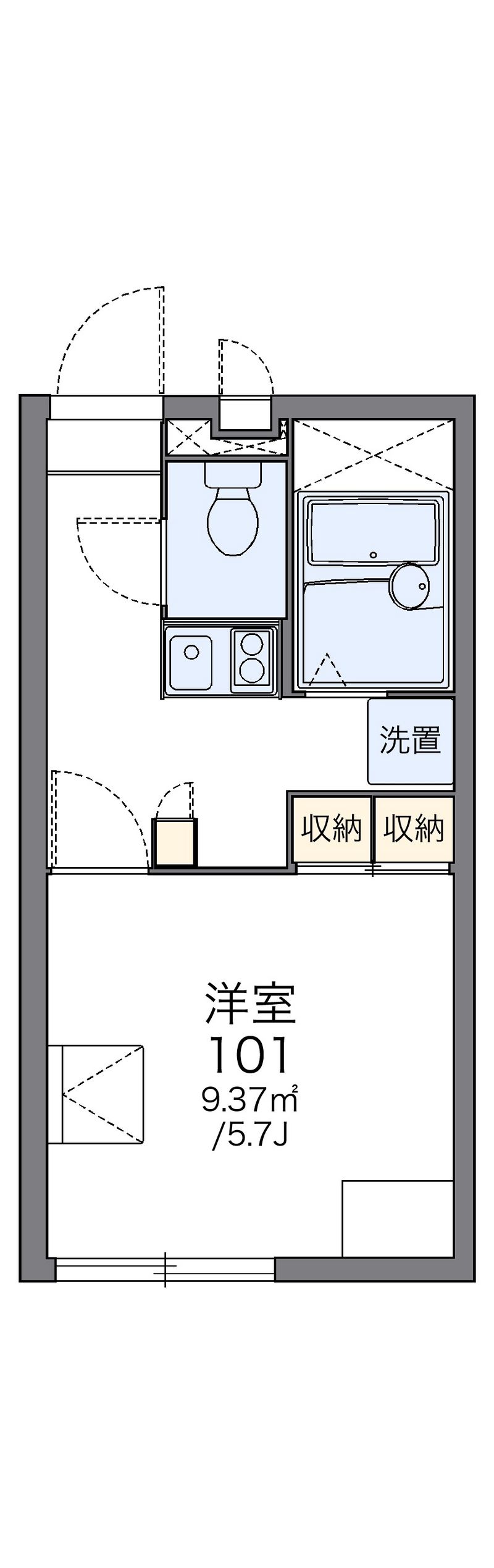 レオパレススワンレイクみのり 間取図