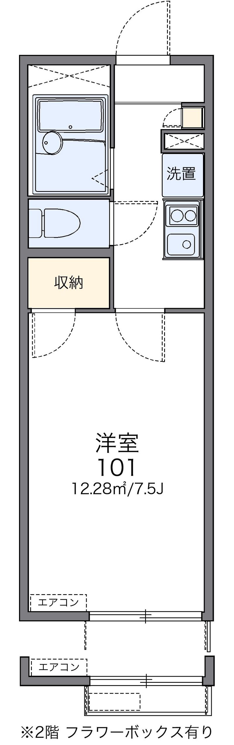 レオパレスダボス 間取図
