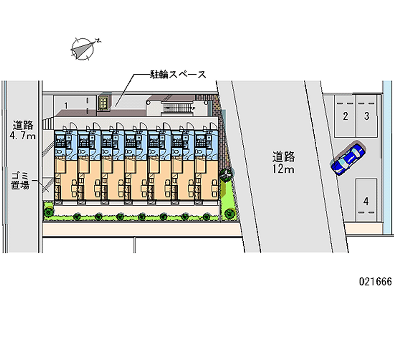 レオパレスシャルマン　藤 月極駐車場