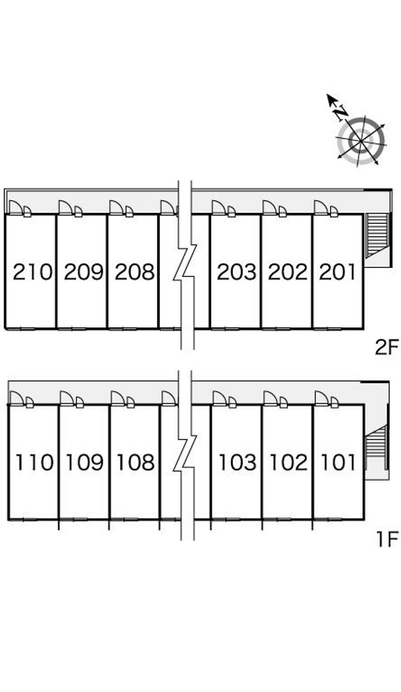 レオパレス四箇Ｋ＆ＭⅡ 間取り配置図