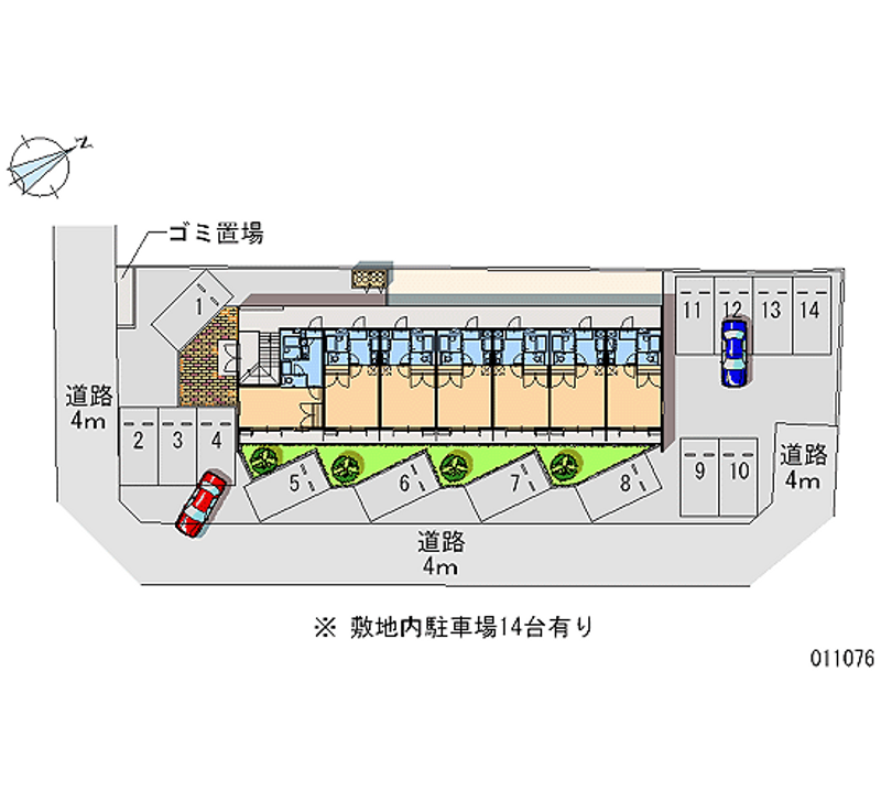 レオパレスミヤケ 月極駐車場