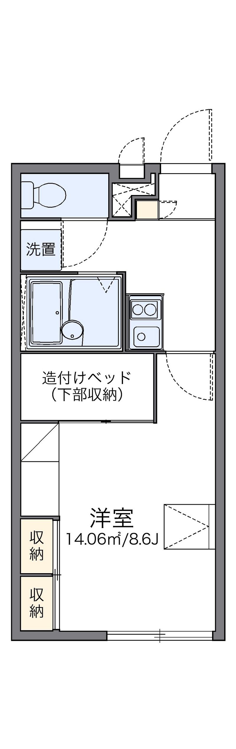 レオパレスシャルマン諫早 間取図