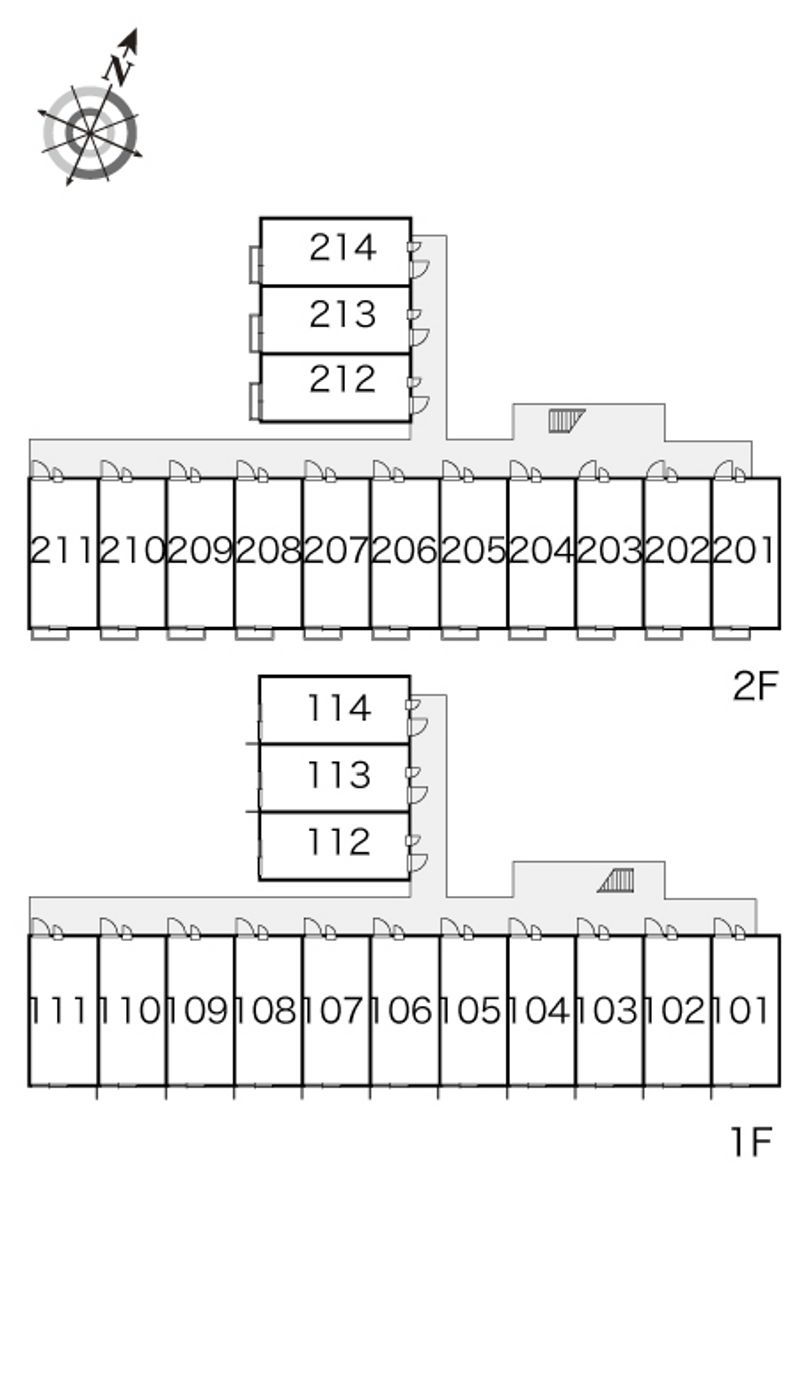 レオパレスアドミラブールⅡ 間取配置図