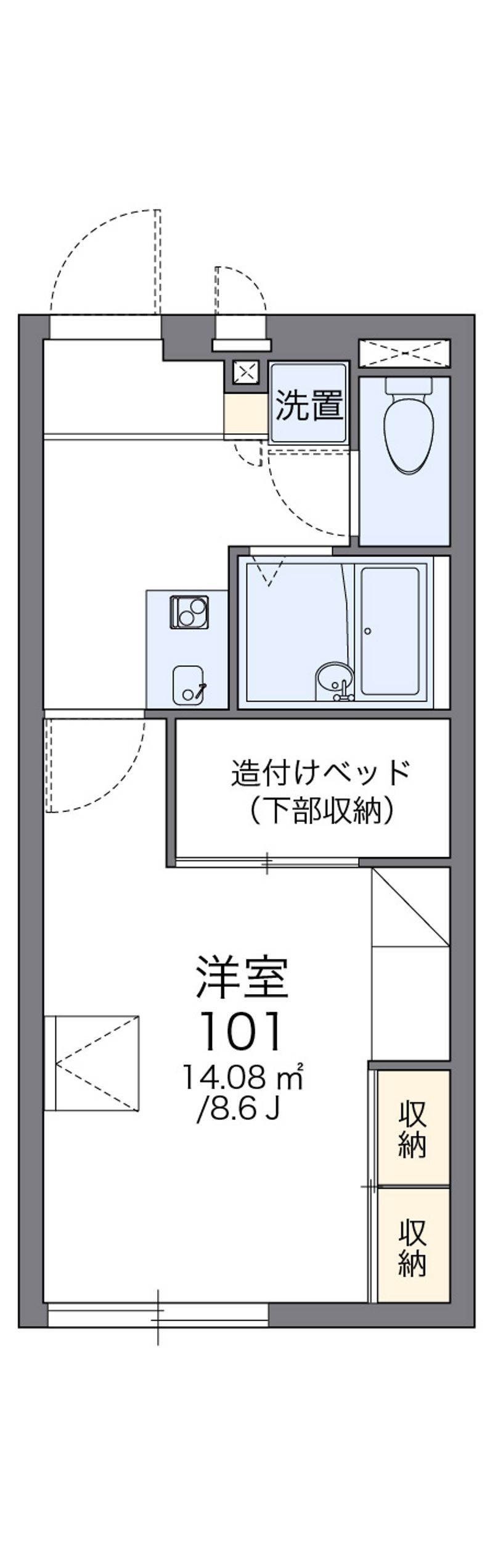 レオパレスグレース扇台 間取図