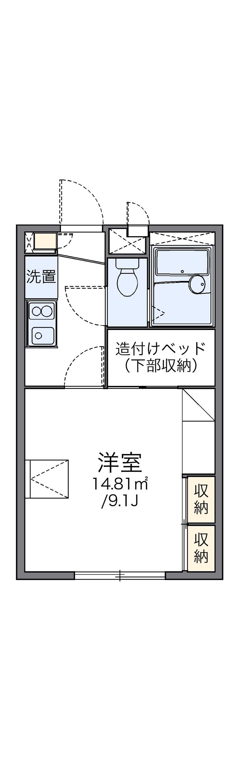 レオパレスハピネス 間取図